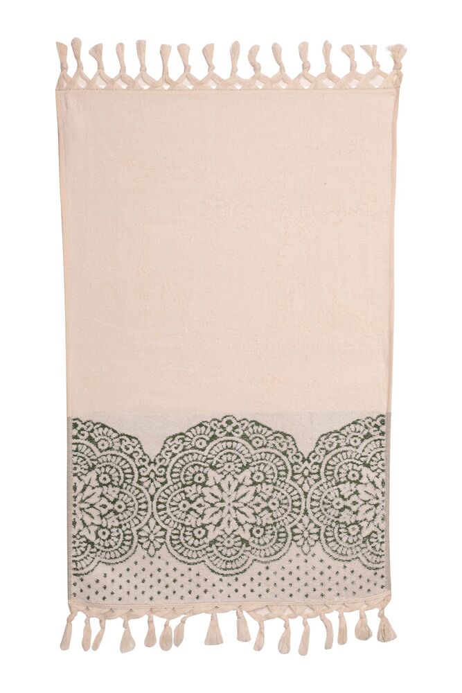 Bambu Nakışlı El ve Yüz Havlusu 50*90 4375 | Yeşil