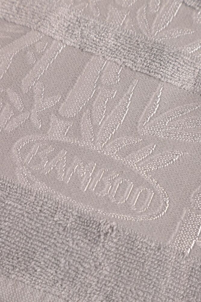 Nakışlı Bambu El ve Yüz Havlusu 50*90 | Gri