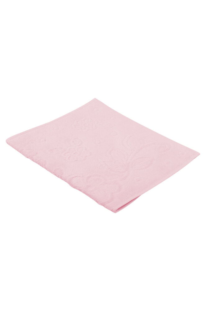 Kardelen Desenli Kadife İşlemelik El Havlu 30*50 Pembe 9819