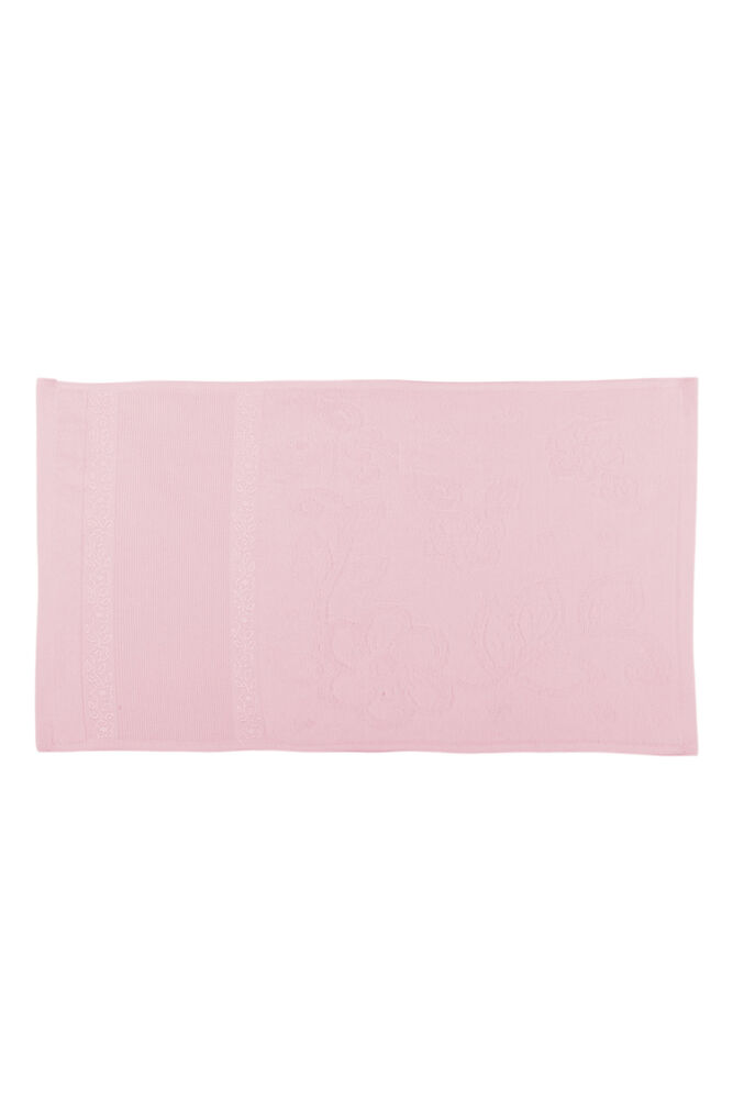 Kardelen Desenli Kadife İşlemelik El Havlu 30*50 Pembe 9819