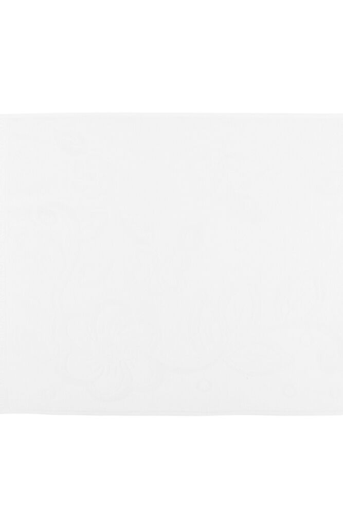 Kardelen Kadife İşlemelik Havlu Saçaklı 50*90 Beyaz 9210