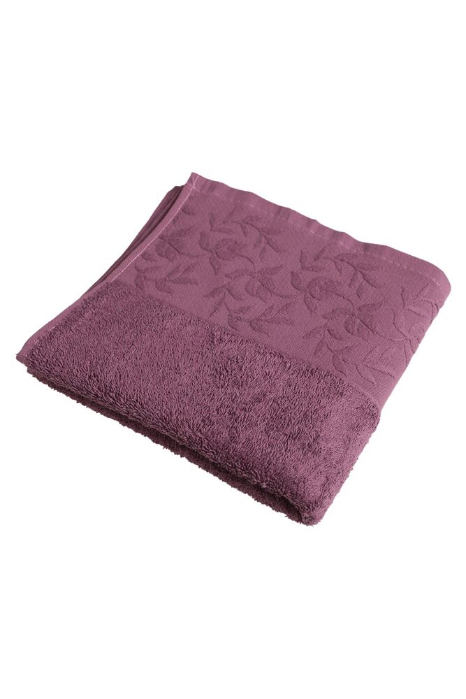 Bukle Jakarlı El ve Yüz Havlusu 50*90 7117-1 | Mürdüm