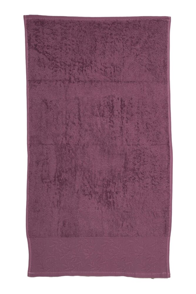 Bukle Jakarlı El ve Yüz Havlusu 50*90 7117-1 | Mürdüm