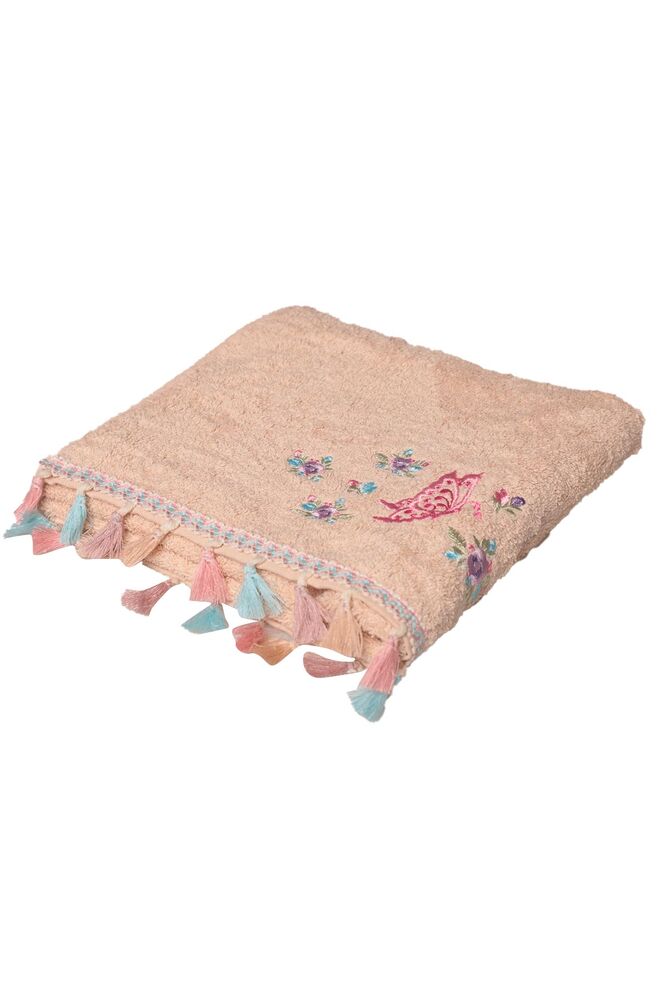 Masal Saçaklı El Ve Yüz Havlusu 50*90 cm 1315-1 | Bej