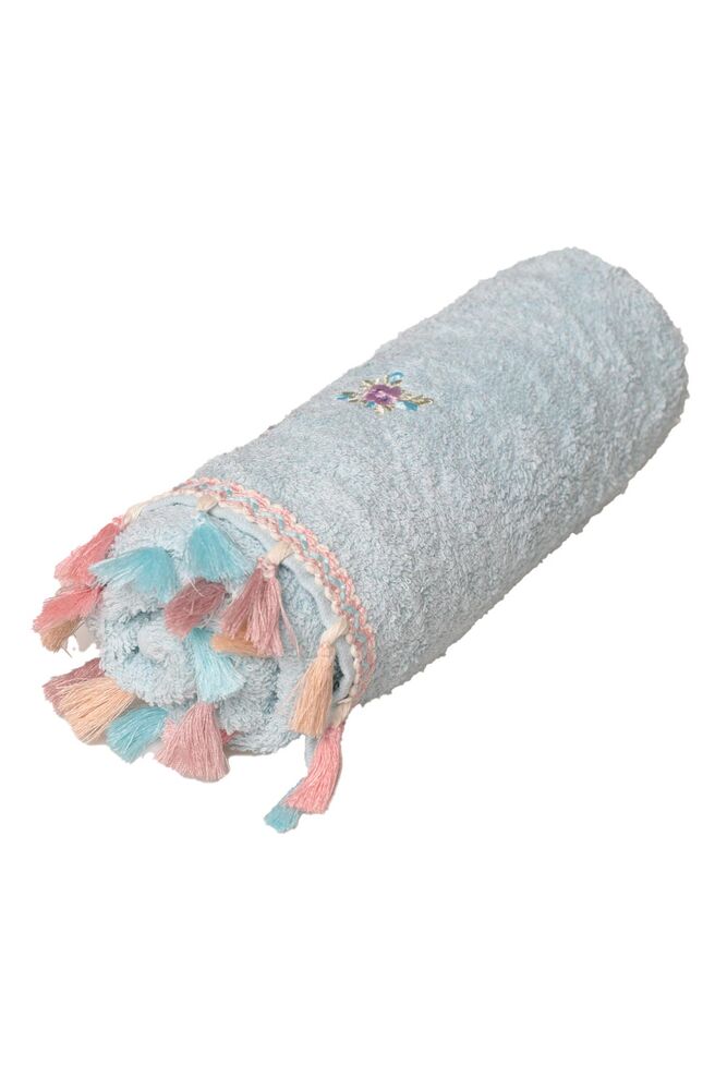 Masal Saçaklı El Ve Yüz Havlusu 50*90 cm 1315-1 | Mavi