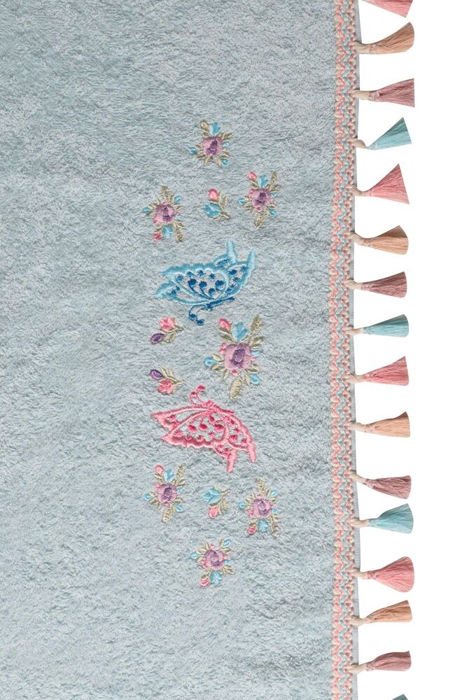 Masal Saçaklı El Ve Yüz Havlusu 50*90 cm 1315-1 | Mavi