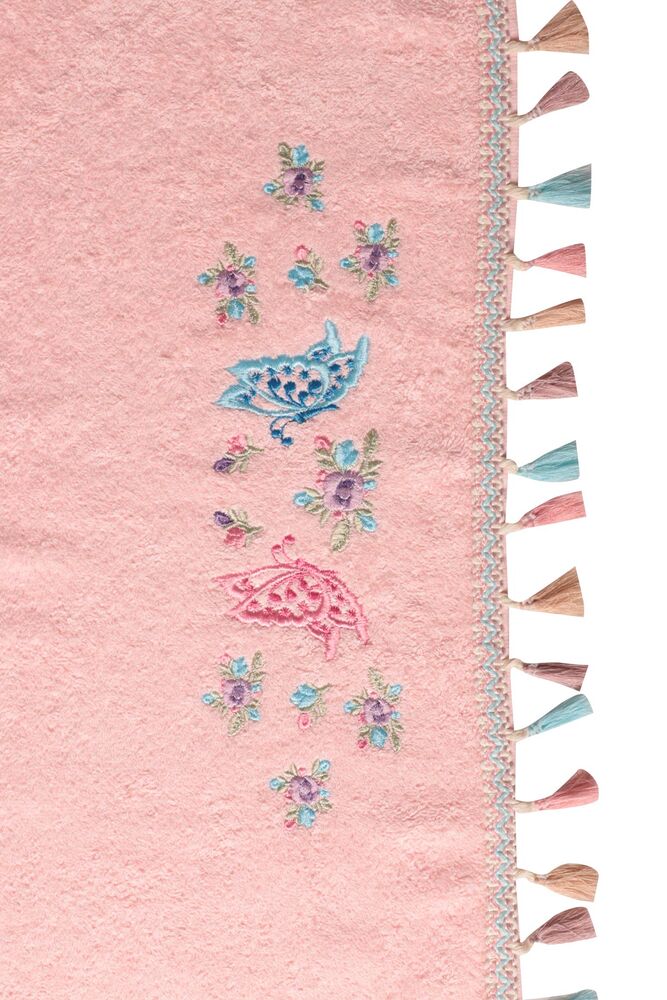 Masal Saçaklı El Ve Yüz Havlusu 50*90 cm 1315-1 | Pembe