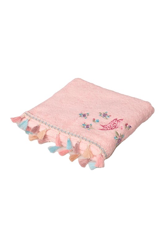 NEW HOME - Masal Saçaklı El Ve Yüz Havlusu 50*90 cm 1315-1 | Pembe