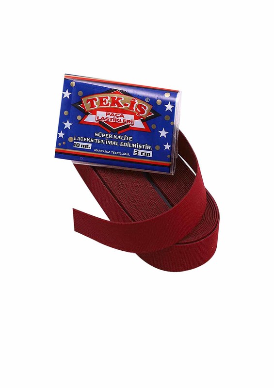 TEK-İŞ - Tek İş Yassı Lastik 3 Cm 152 | Bordo