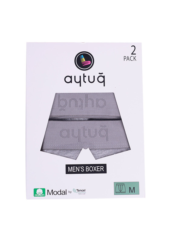 Aytuğ Modal Boxer 2'li | Gri - Thumbnail