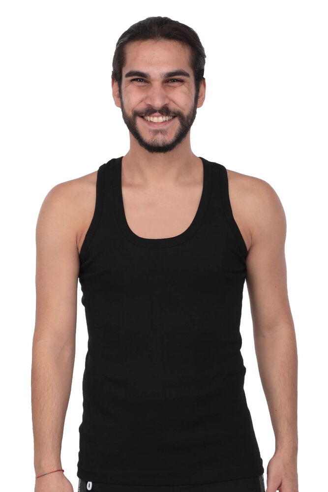 Tutku Erkek Ribana Atlet 102 6'lı Paket | Siyah