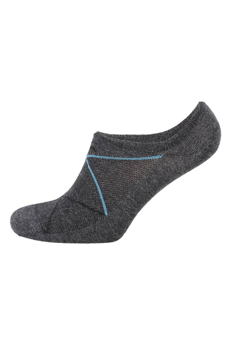 Erkek Bambu Sneakers Desenli Çorap 10815 | Füme