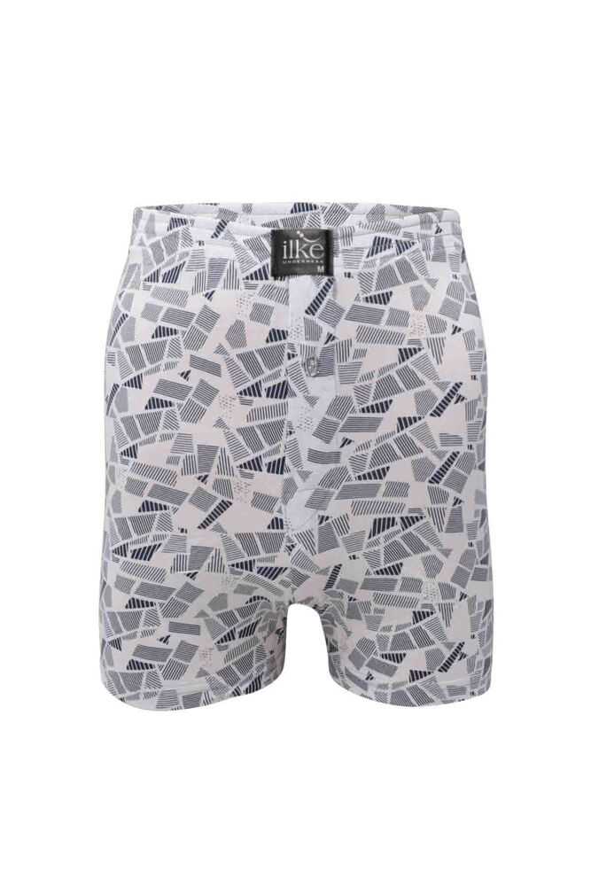 İlke Desenli Boxer 043 | Mavi