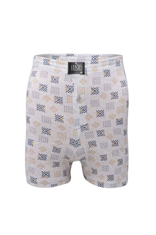 İLKE - İlke Desenli Boxer 045 | Gri