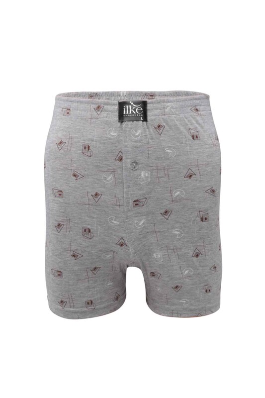 İLKE - İlke Desenli Boxer 047 | Gri