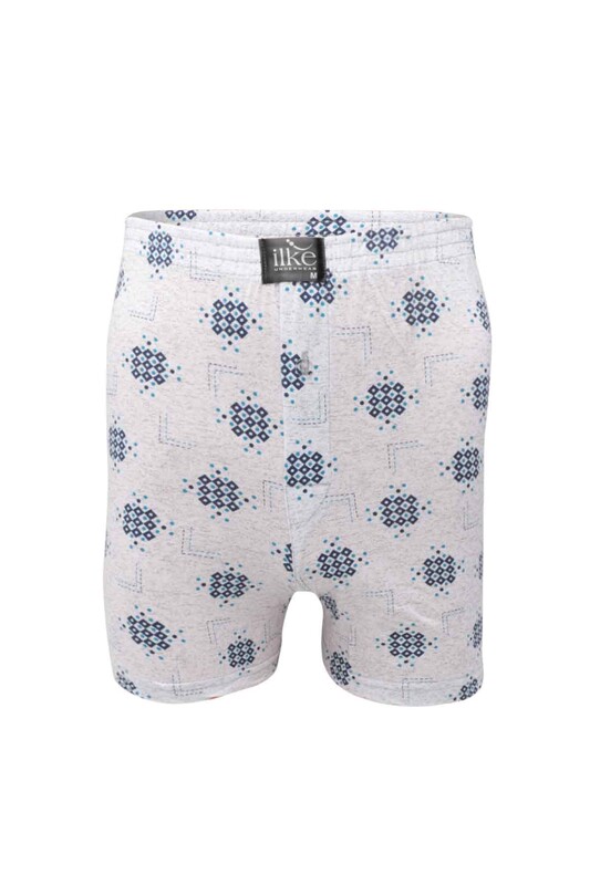 İLKE - İlke Desenli Boxer 049 | Gri