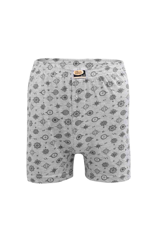 İLKE - İlke Desenli Boxer 052 | Gri