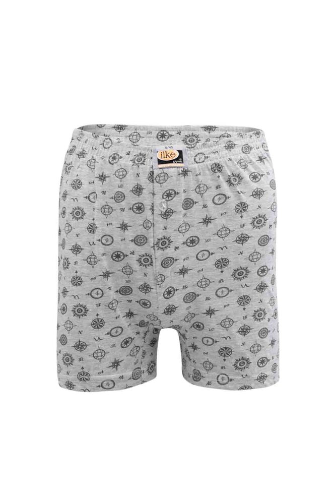 İlke Desenli Boxer 052 | Gri