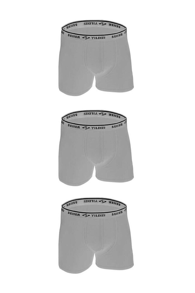 Seher Yıldızı Likralı Erkek Boxer 0060 3 lü | Gri