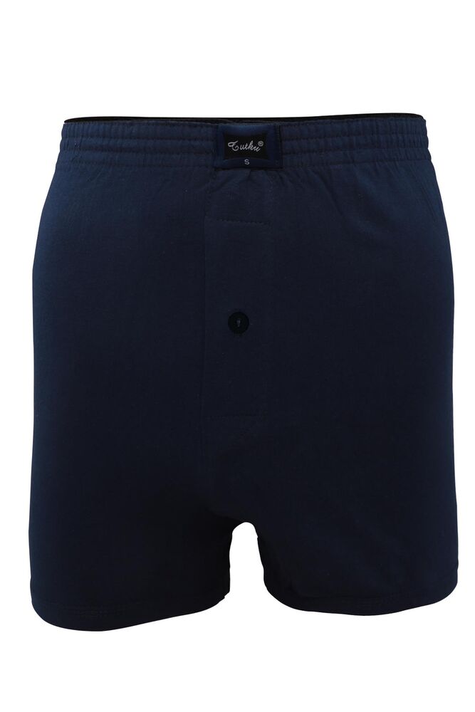 Tutku Penye Düz Boxer 117 3'lü Paket | Lacivert