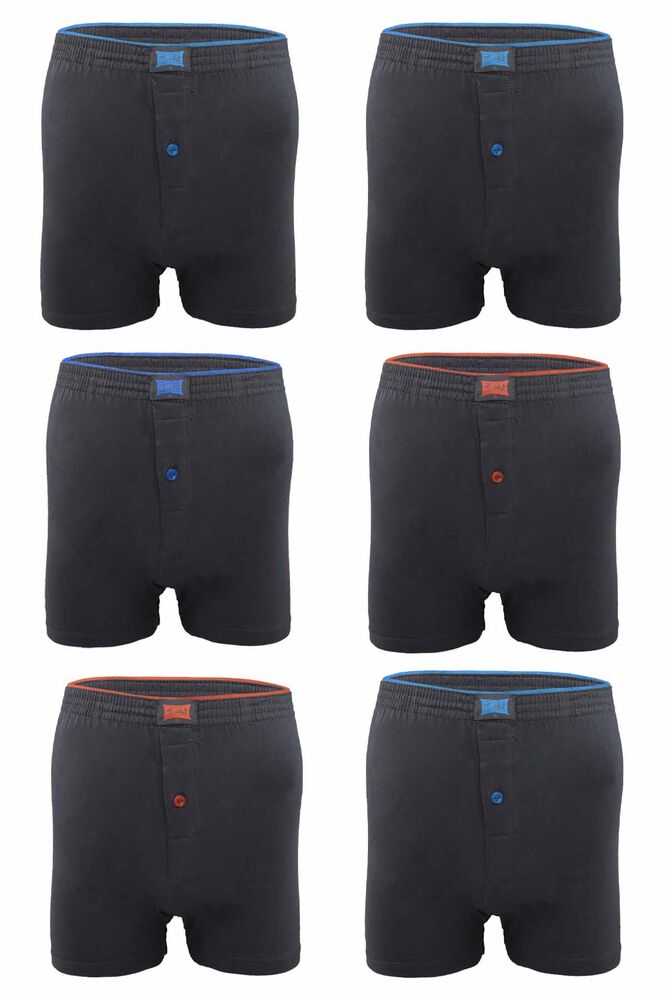 Tutku Penye Düz Boxer 117 6 lı Paket | Füme