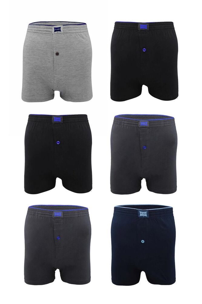 Tutku Penye Düz Boxer 117 6 lı Paket | Karışık Renk
