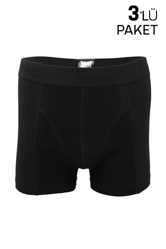 TUTKU - Tutku Erkek Elastan Boxer 3 lü 114 | Siyah