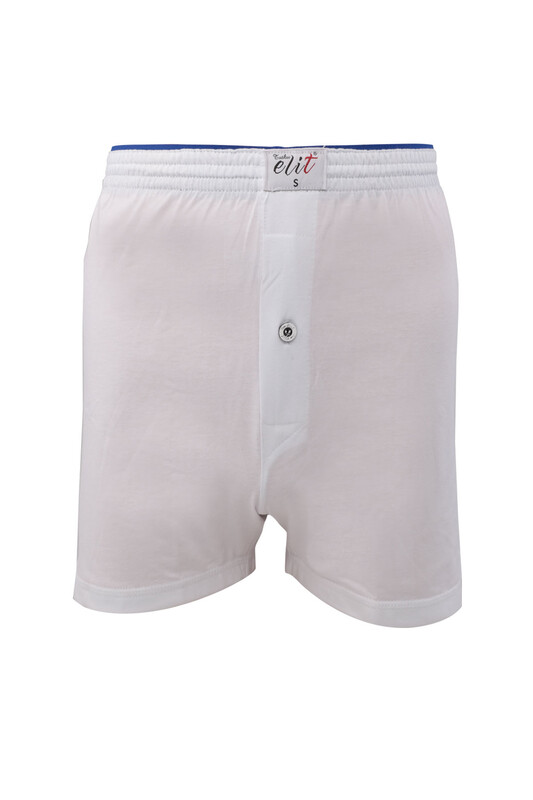 TUTKU ELİT - Tutku Elit Havlu Bel Düz Erkek Boxer 1101 | Beyaz