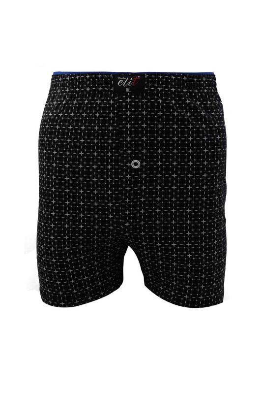 TUTKU ELİT - Tutku Elit Havlu Bel Desenli Erkek Boxer 1102 | Siyah