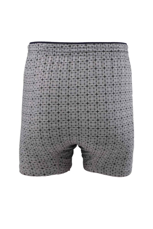 Tutku Elit Havlu Bel Desenli Erkek Boxer 1102 | Gri - Thumbnail
