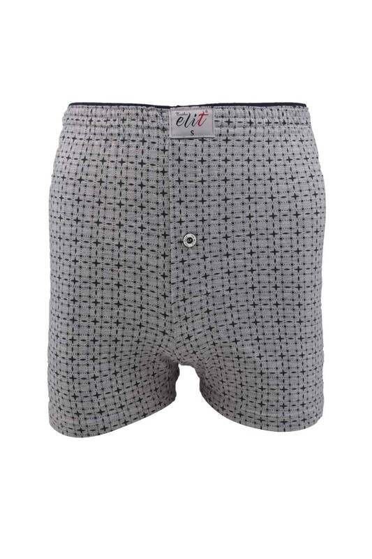 TUTKU ELİT - Tutku Elit Havlu Bel Desenli Erkek Boxer 1102 | Gri