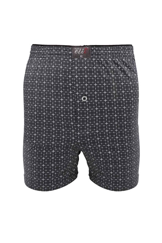 TUTKU ELİT - Tutku Elit Havlu Bel Desenli Erkek Boxer 1102 | Füme