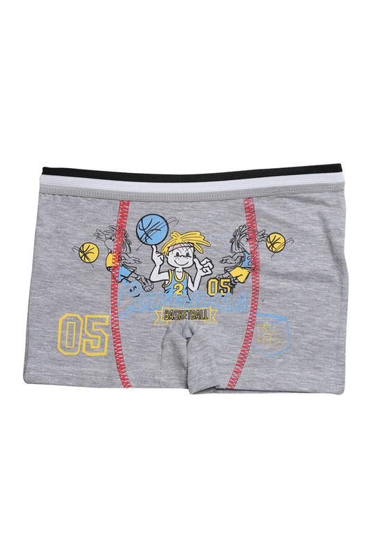 Hafız - Desenli Erkek Çocuk Boxer 8007 | Gri