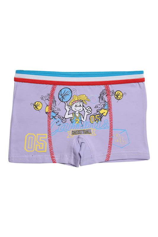 Hafız - Desenli Erkek Çocuk Boxer 8007 | Lila