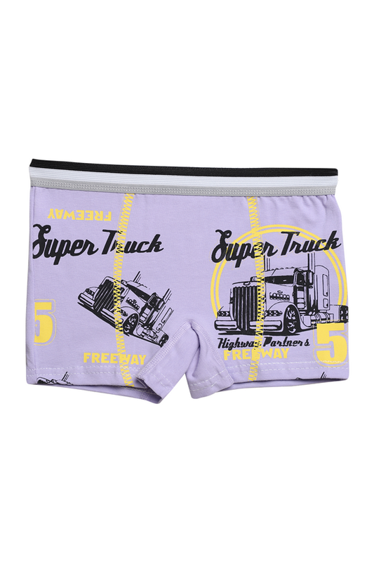 Hafız - Baskılı Erkek Çocuk Boxer 8007-2 | Lila