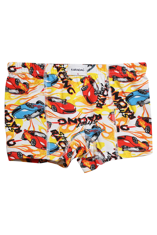 Karadağ - Desenli Erkek Çocuk Boxer 815 | Sarı