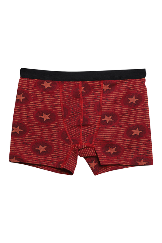 Menbox - Desenli Erkek Çocuk Boxer 3001 | Bordo 520