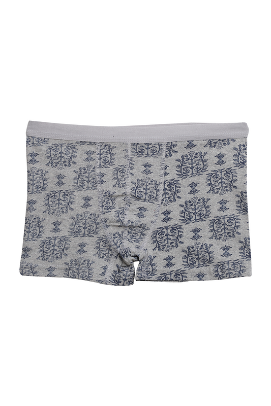 Menbox - Desenli Erkek Çocuk Boxer 3001 | Füme