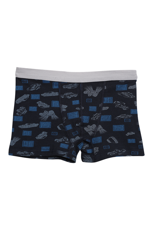 Menbox - Desenli Erkek Çocuk Boxer 3001-1 | Lacivert