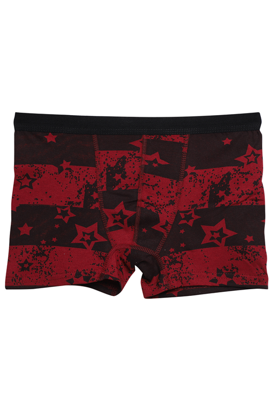 Ören Yıldız - Likralı Empirme Çocuk Boxer 1638-1 | Bordo