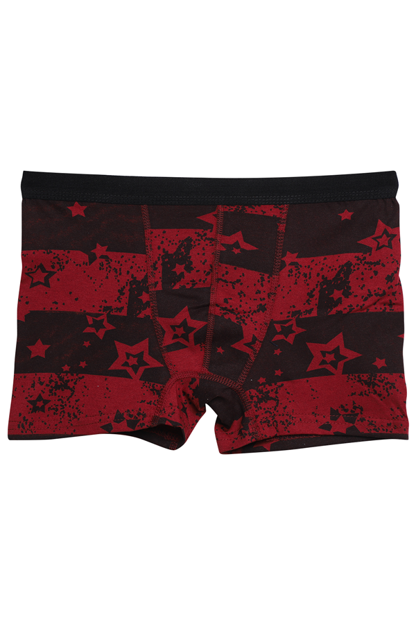 Likralı Empirme Çocuk Boxer 1638-1 | Bordo