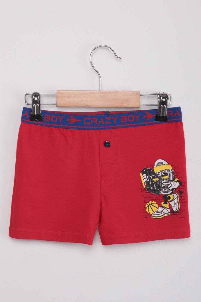 Tutku Music Baskılı Erkek Çocuk Boxer 253 | Kırmızı