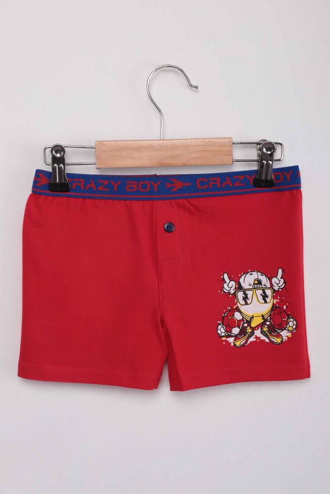 Tutku Top Baskılı Erkek Çocuk Boxer 253 | Kırmızı