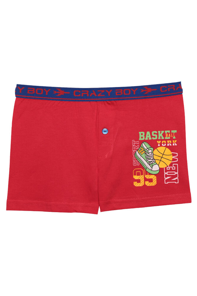 Tutku Basket Yazılı Erkek Çocuk Boxer 253 | Kırmızı