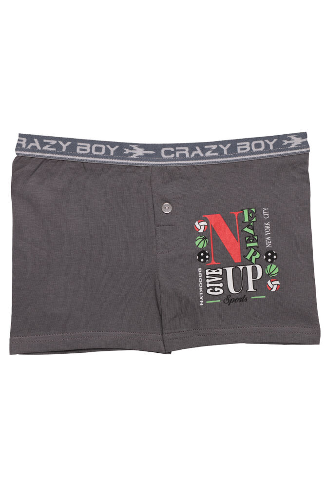 Tutku Gıve Up Baskılı Erkek Çocuk Boxer 253 | Füme