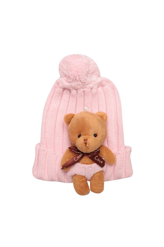 GOLDEN - Ayıcıklı Çocuk Bere 1219-1 | Pembe