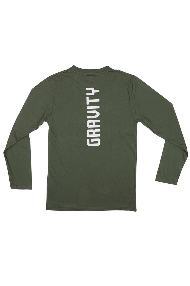 Yuvarlak Yaka Uzun Kollu Erkek Çocuk Sweat 420793 | Yeşil