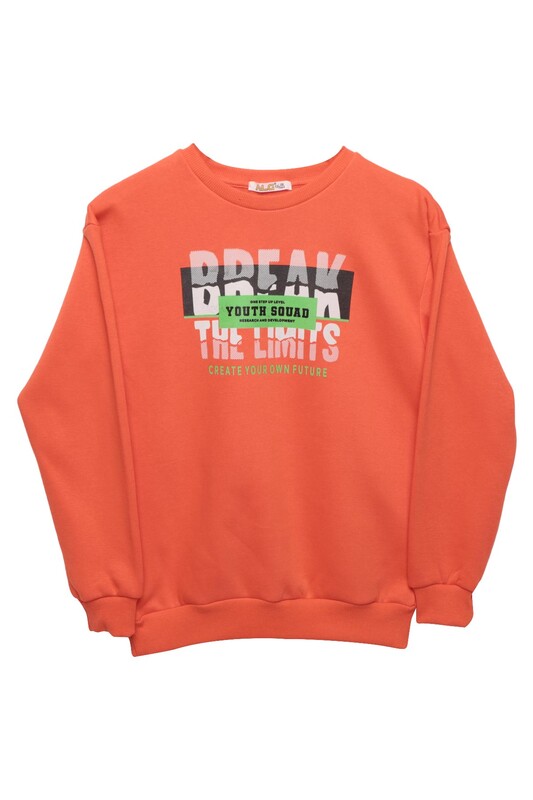 ALG - Şardonlu Erkek Çocuk Sweatshirt 423773 | Turuncu