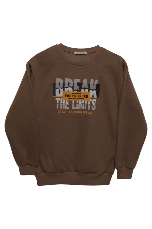 ALG - Şardonlu Erkek Çocuk Sweatshirt 423773 | Vizon