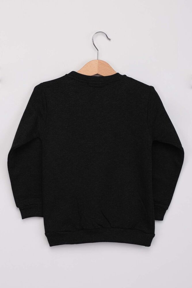 Never Gıve Up Yazılı Erkek Çocuk Sweatshirt | Antrasit